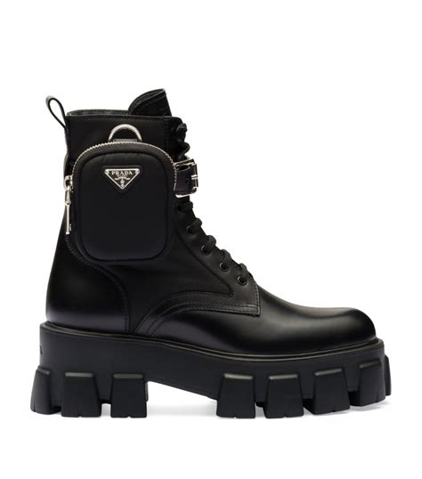 prada ankle pouch boots|women Prada boots with pouch.